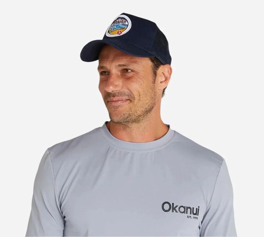 Classic Badge Trucker Cap - Navy - Image 4