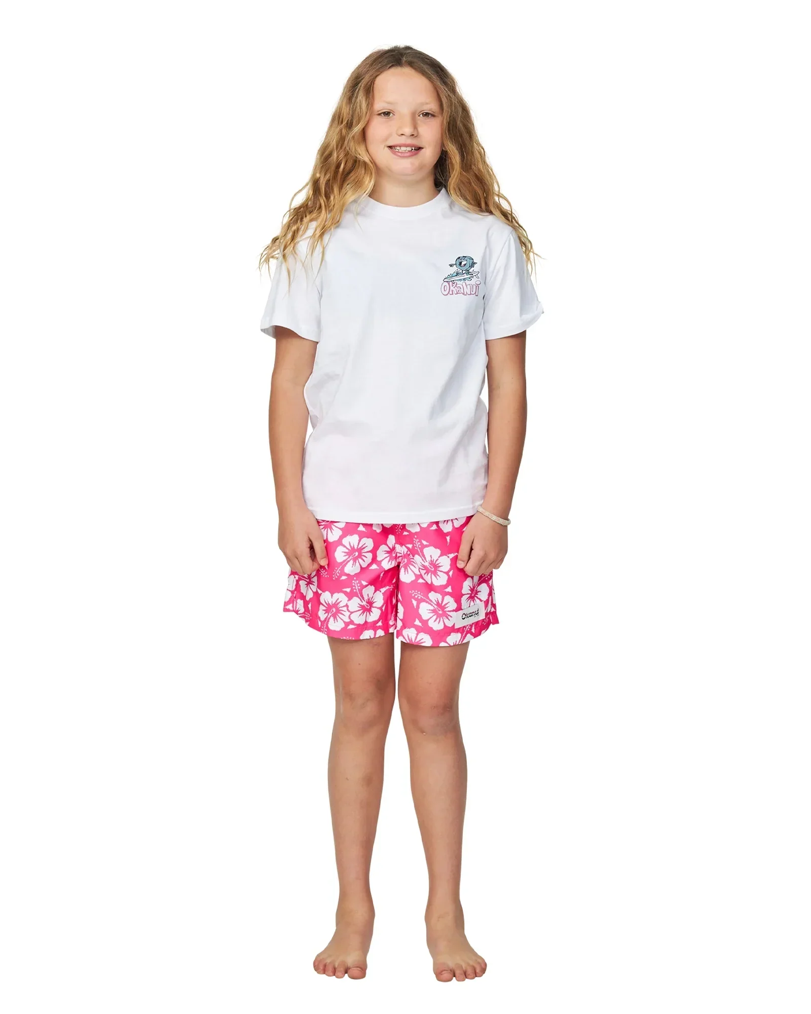 Boys Classic Swim Short - Hibiscus Hot Pink - Image 5