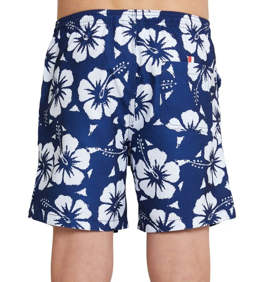 Boys Classic Swim Short - Hibiscus Navy - Image 8
