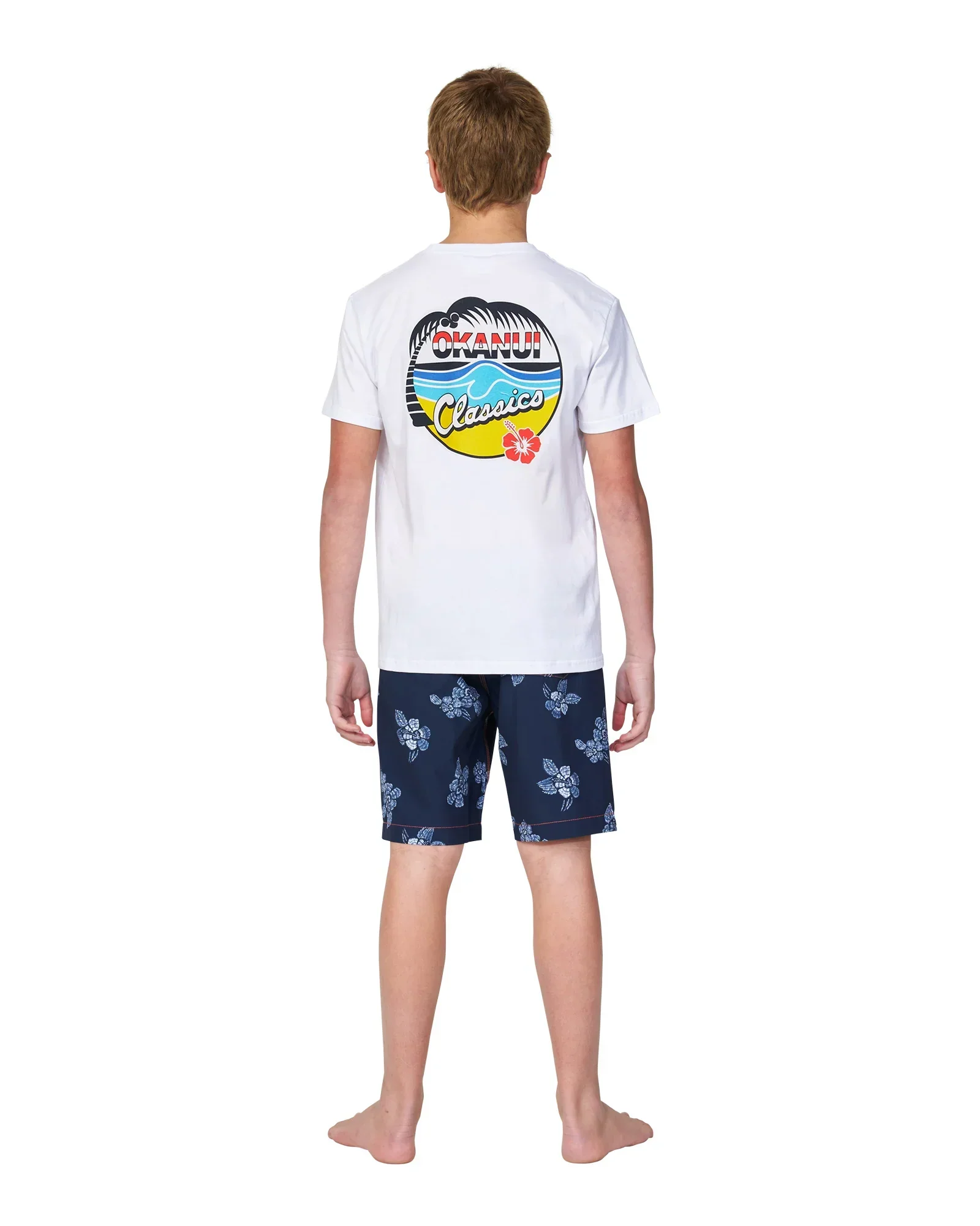 Boys Classic Badge T'Shirt - White - Image 3