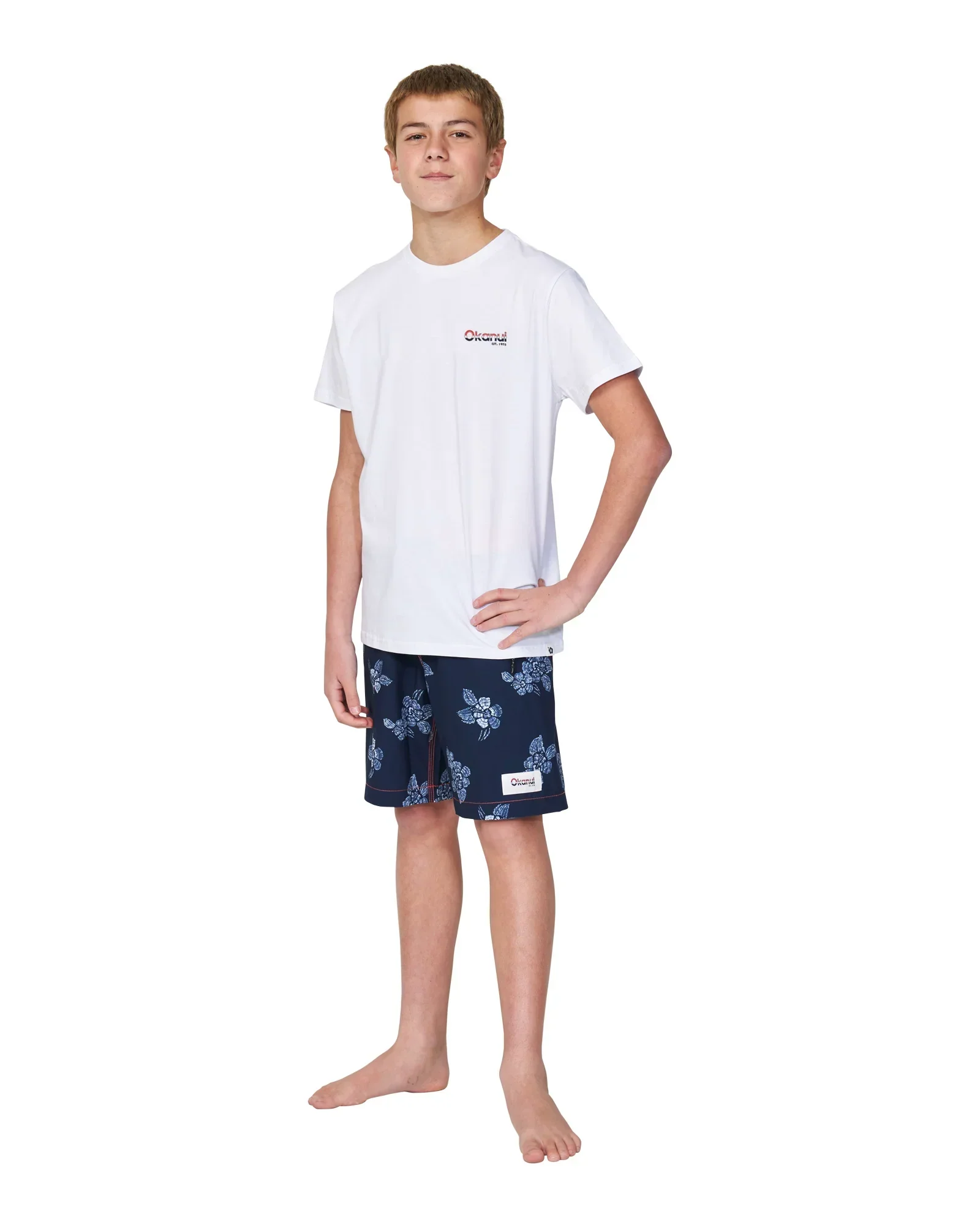 Boys Classic Badge T'Shirt - White - Image 4