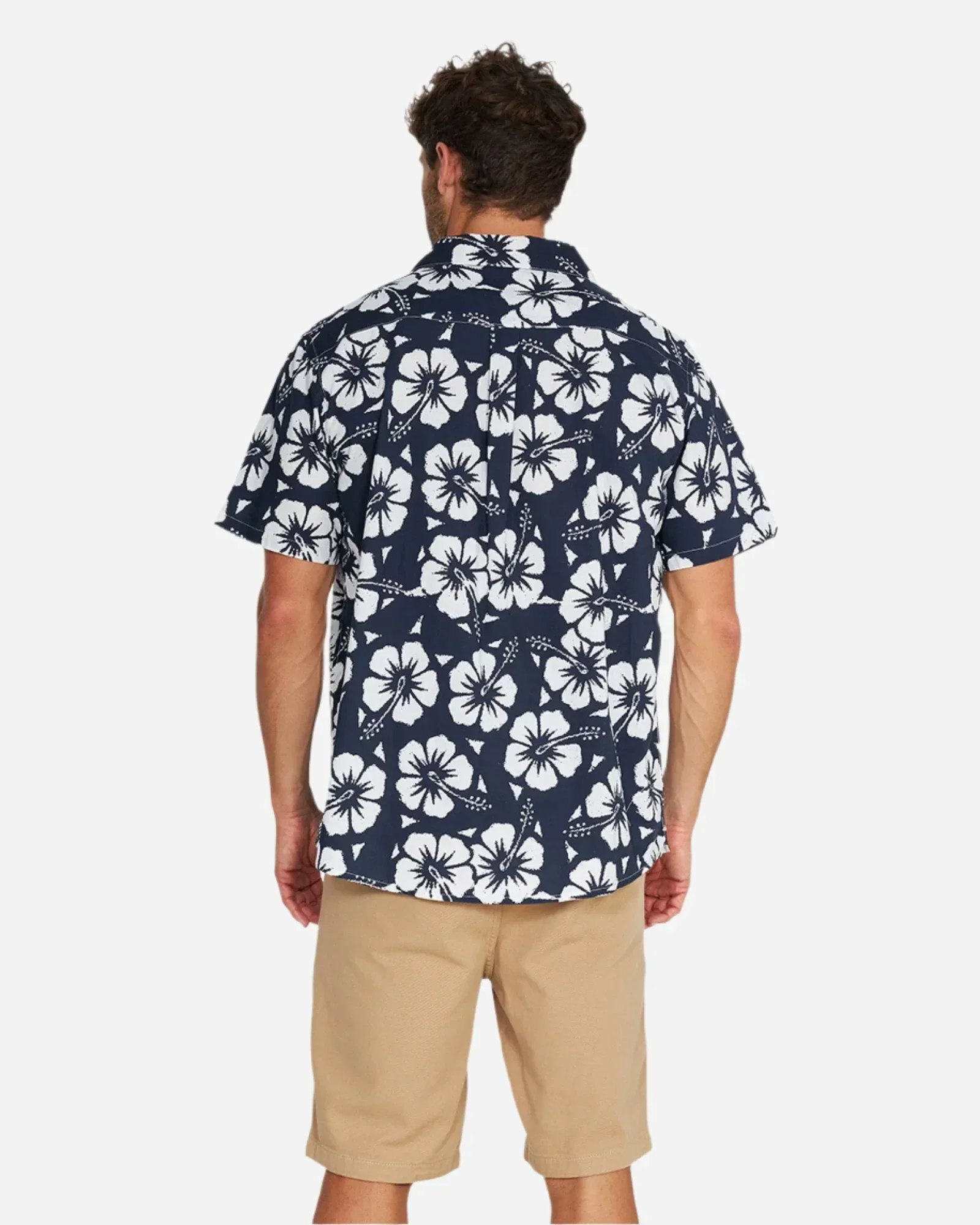 Mens Classic Shirt - Hibiscus Navy - Image 8
