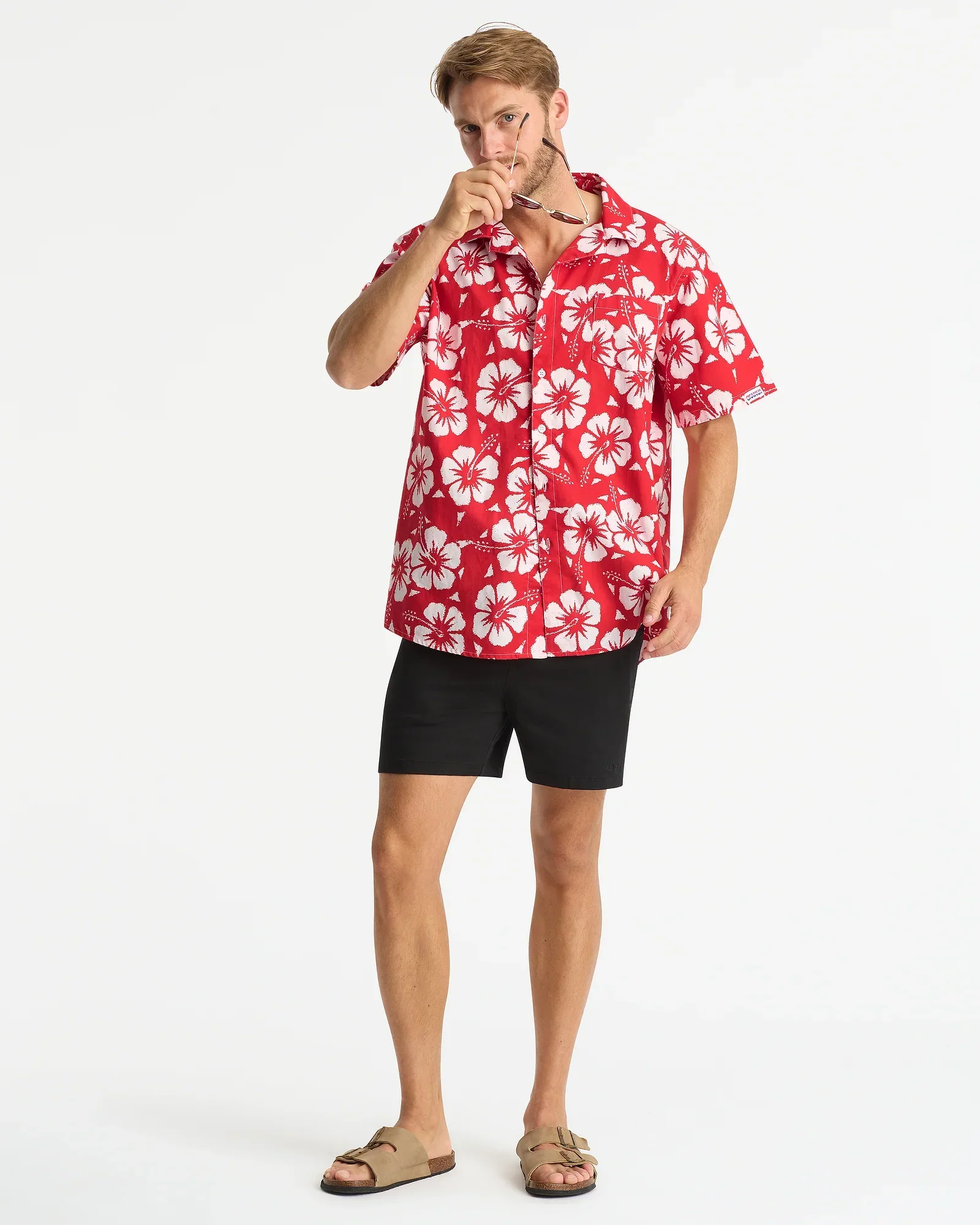 Mens Classic Shirt - Hibiscus Red - Image 3