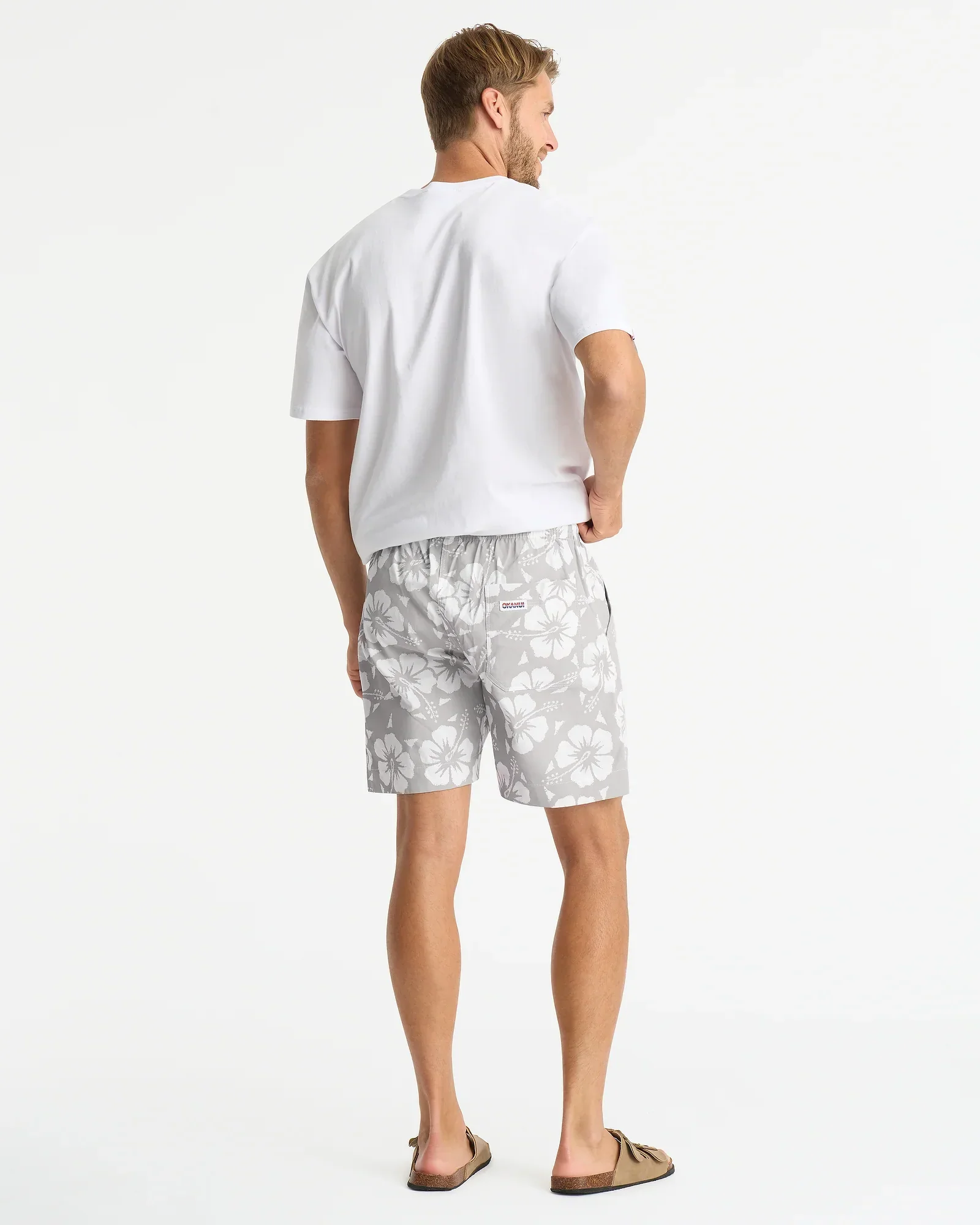 Mens Classic Short Short - Hibiscus Cool Grey - Image 4