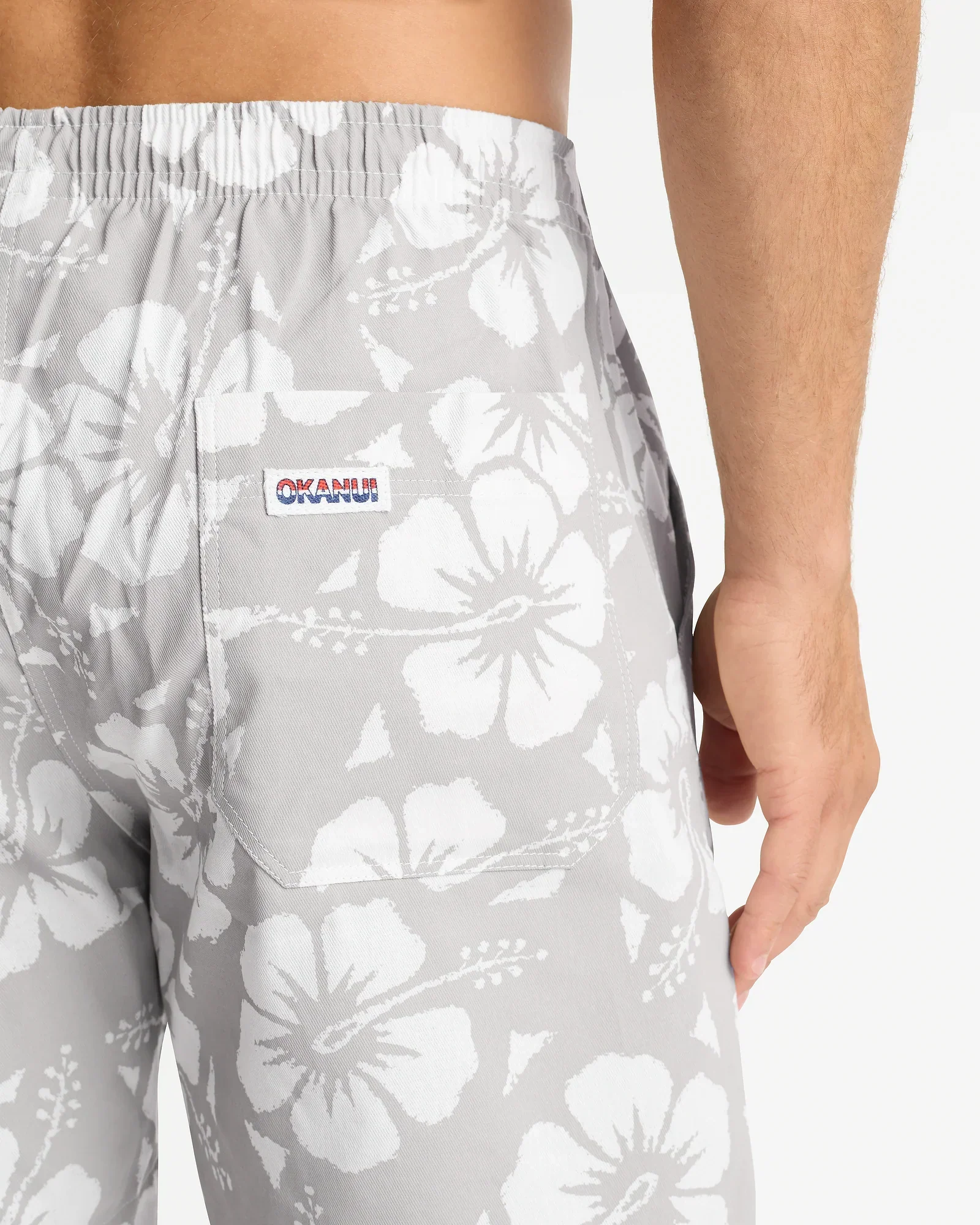Mens Classic Short Short - Hibiscus Cool Grey - Image 5