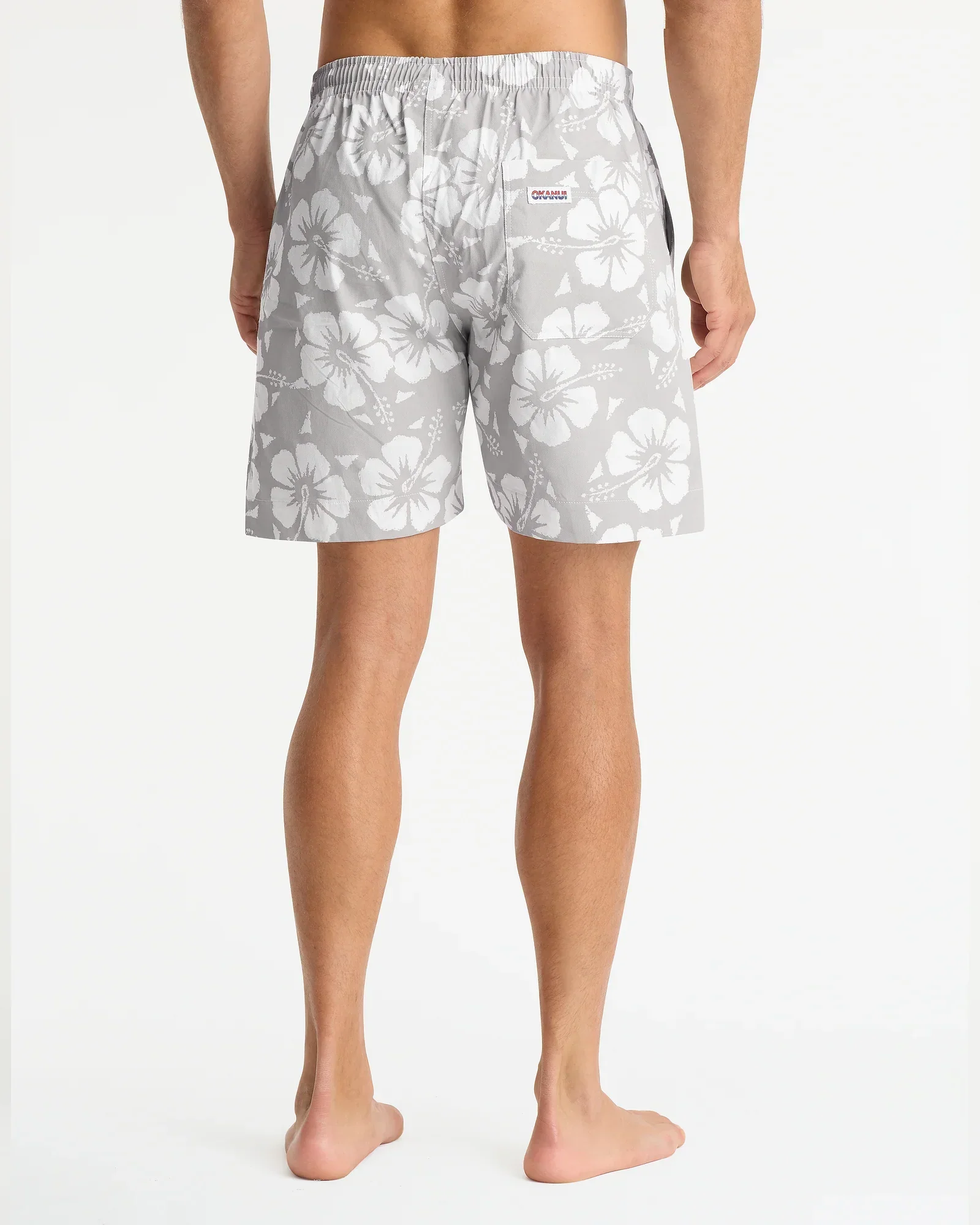 Mens Classic Short Short - Hibiscus Cool Grey - Image 7