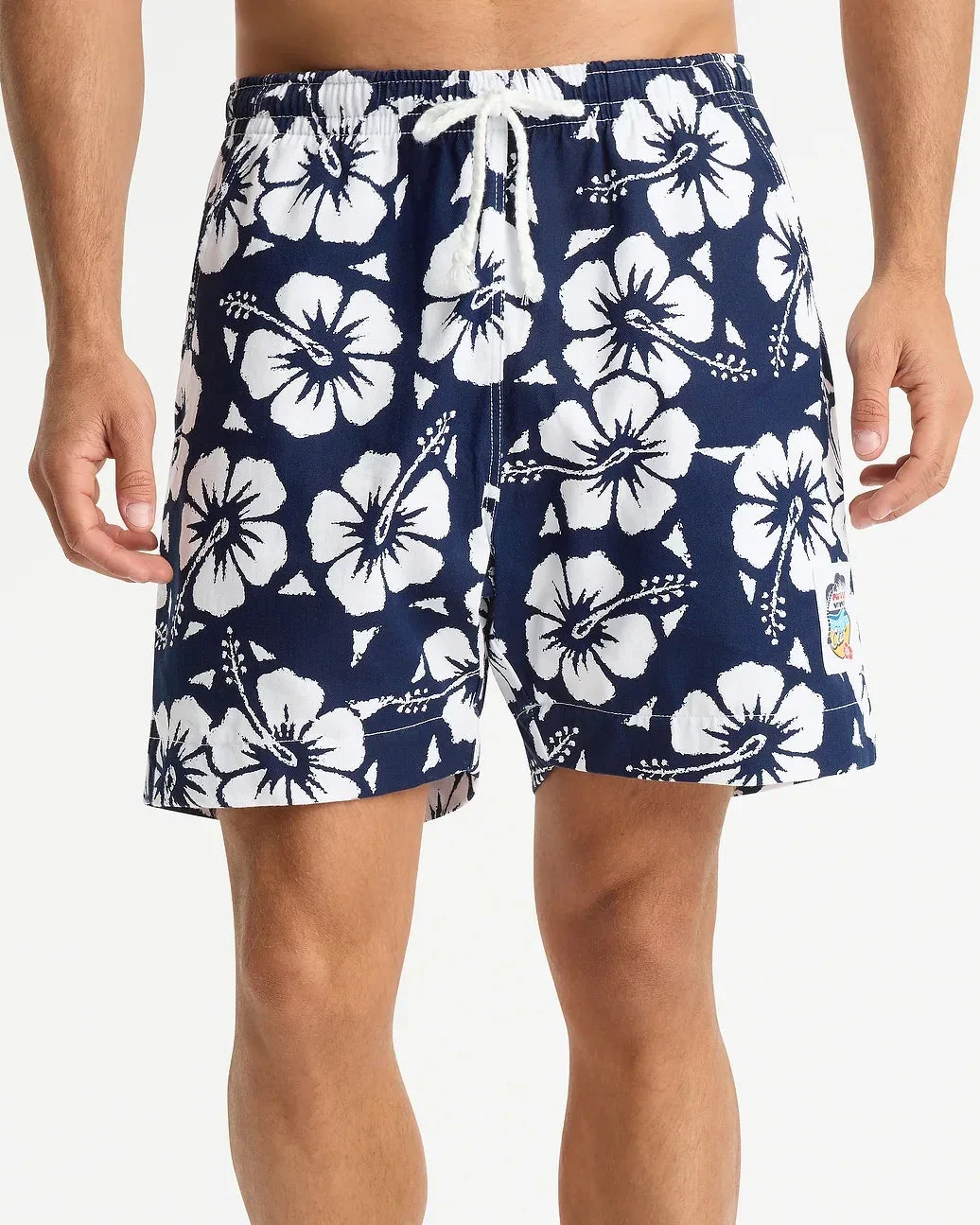 Mens Classic Short Short - Hibiscus Navy - Image 9