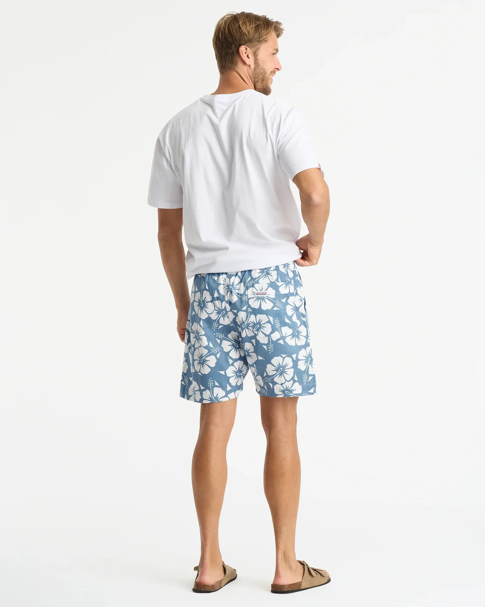 Mens Classic Short Short - Hibiscus Steel - Image 4