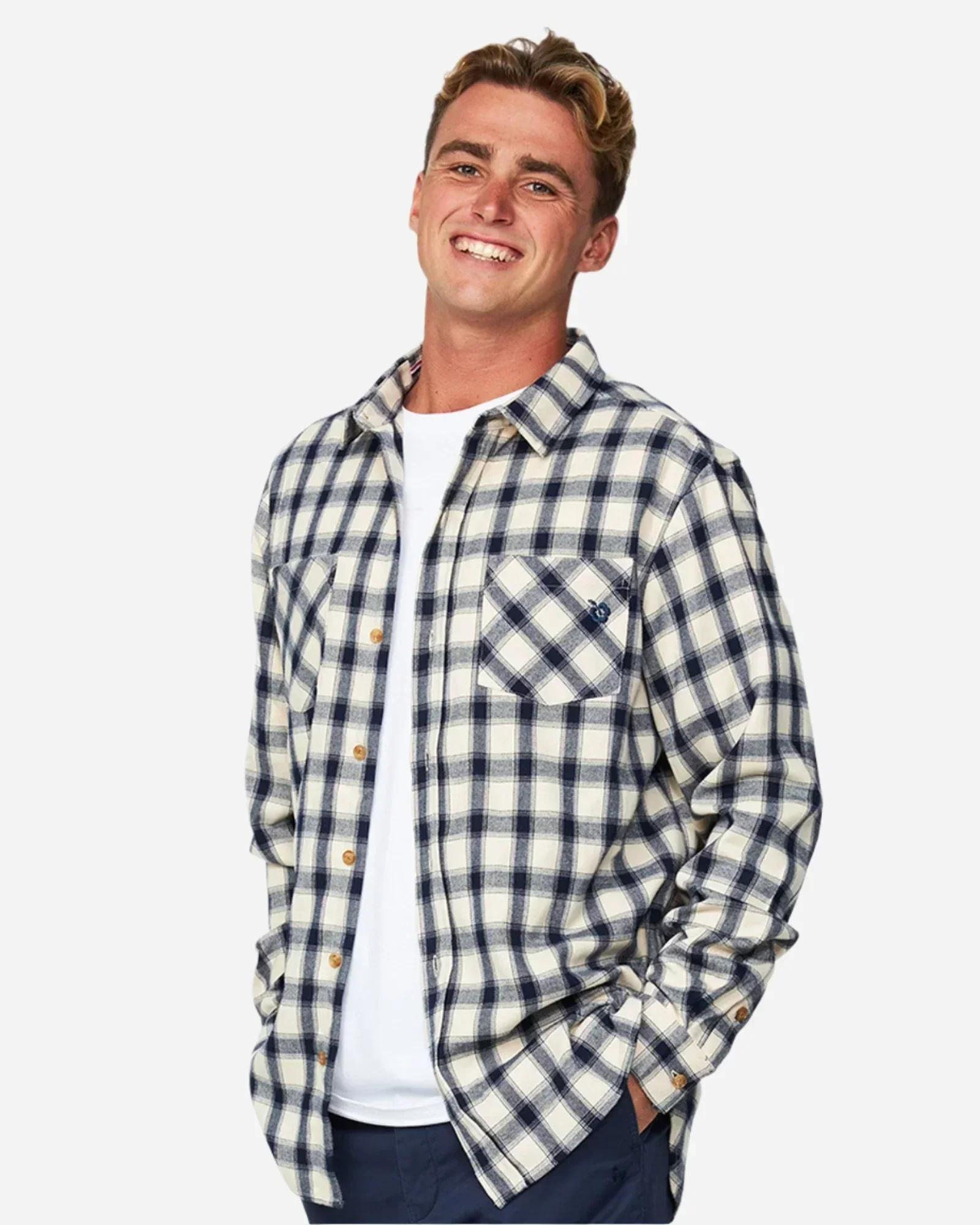 Mens - Long Sleeve Shirt - Flannel - Hiker - Image 2