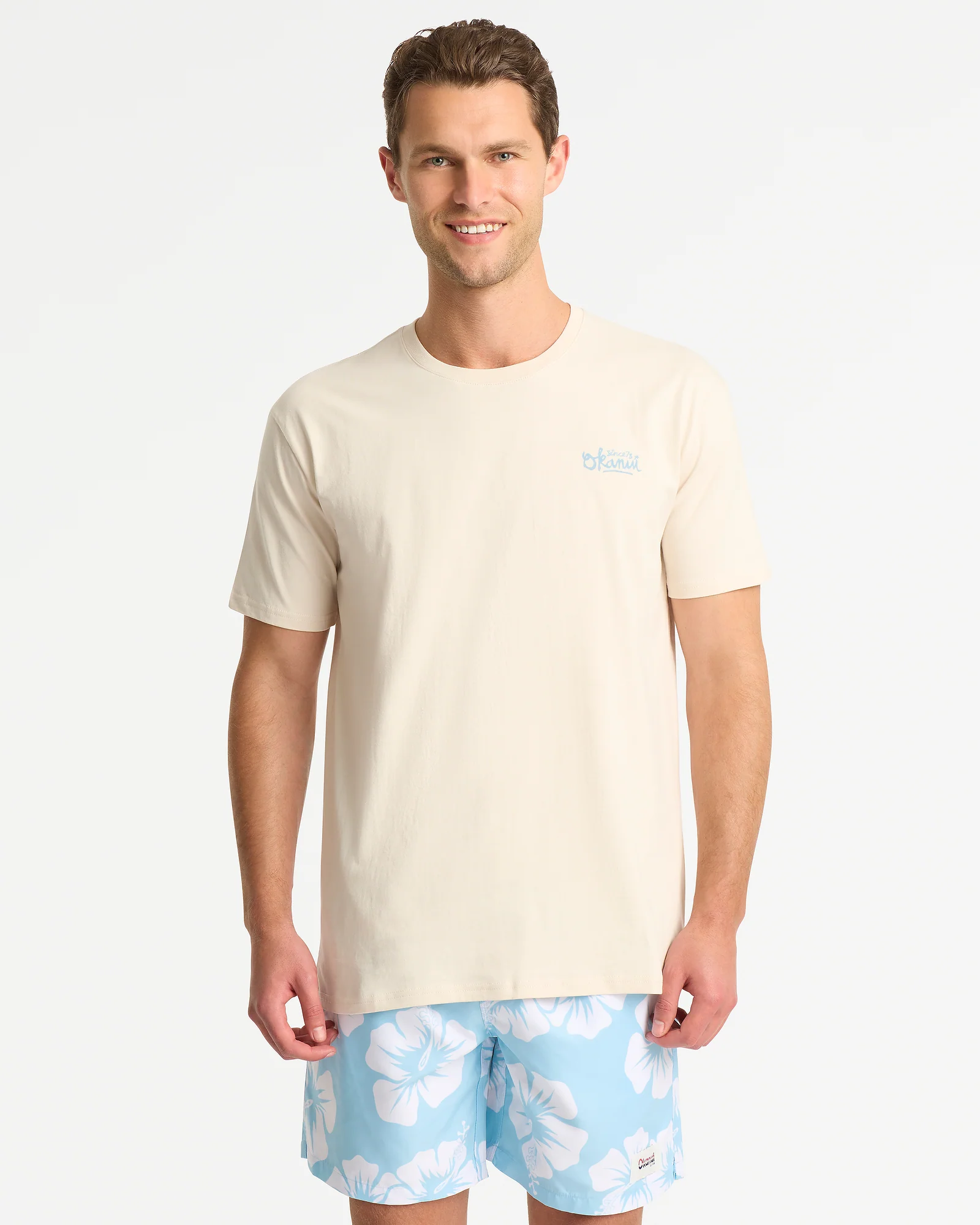 Mens Script T'Shirt - Stone - Image 3