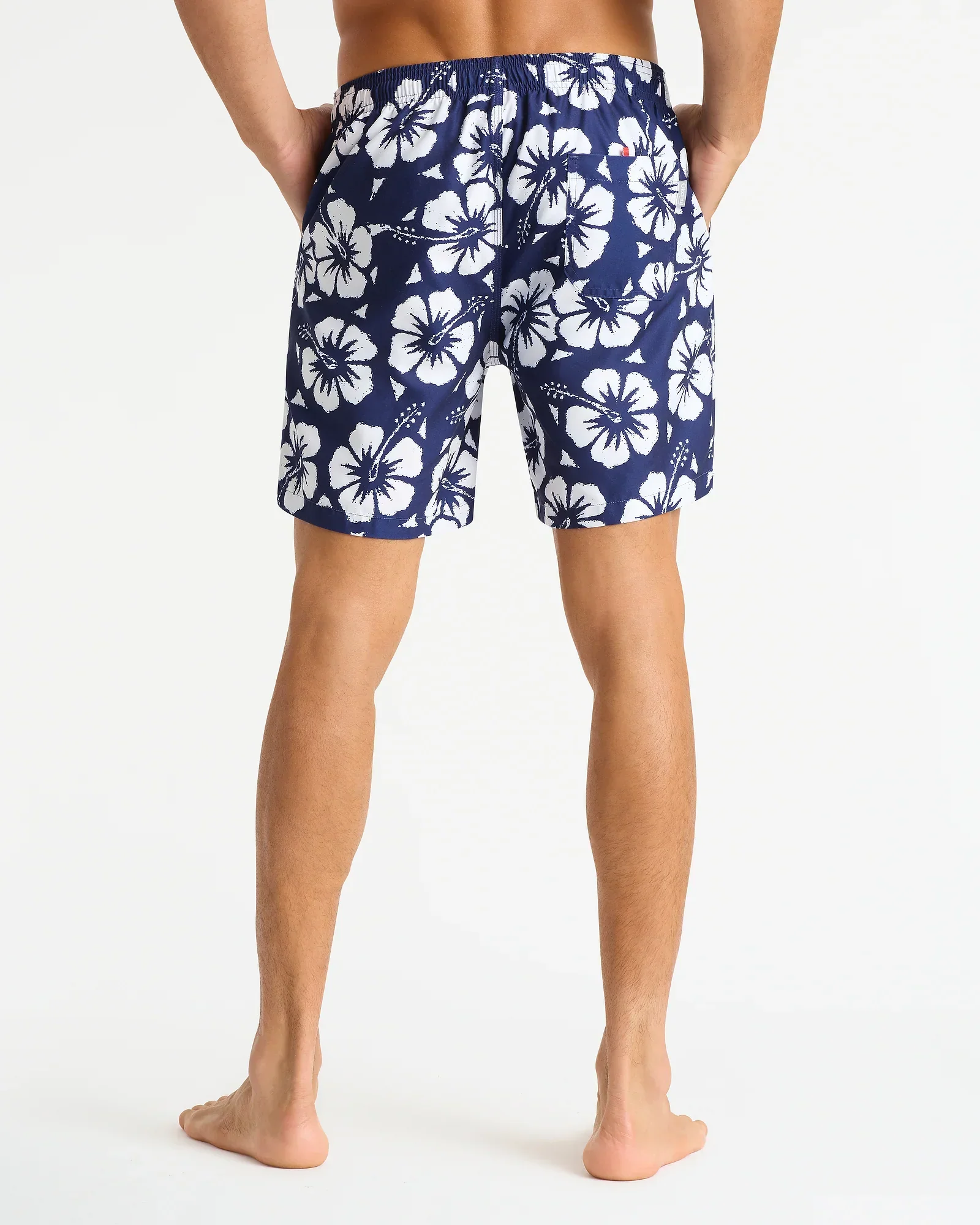 Mens Classic Swim Short - Hibiscus Navy - Image 3