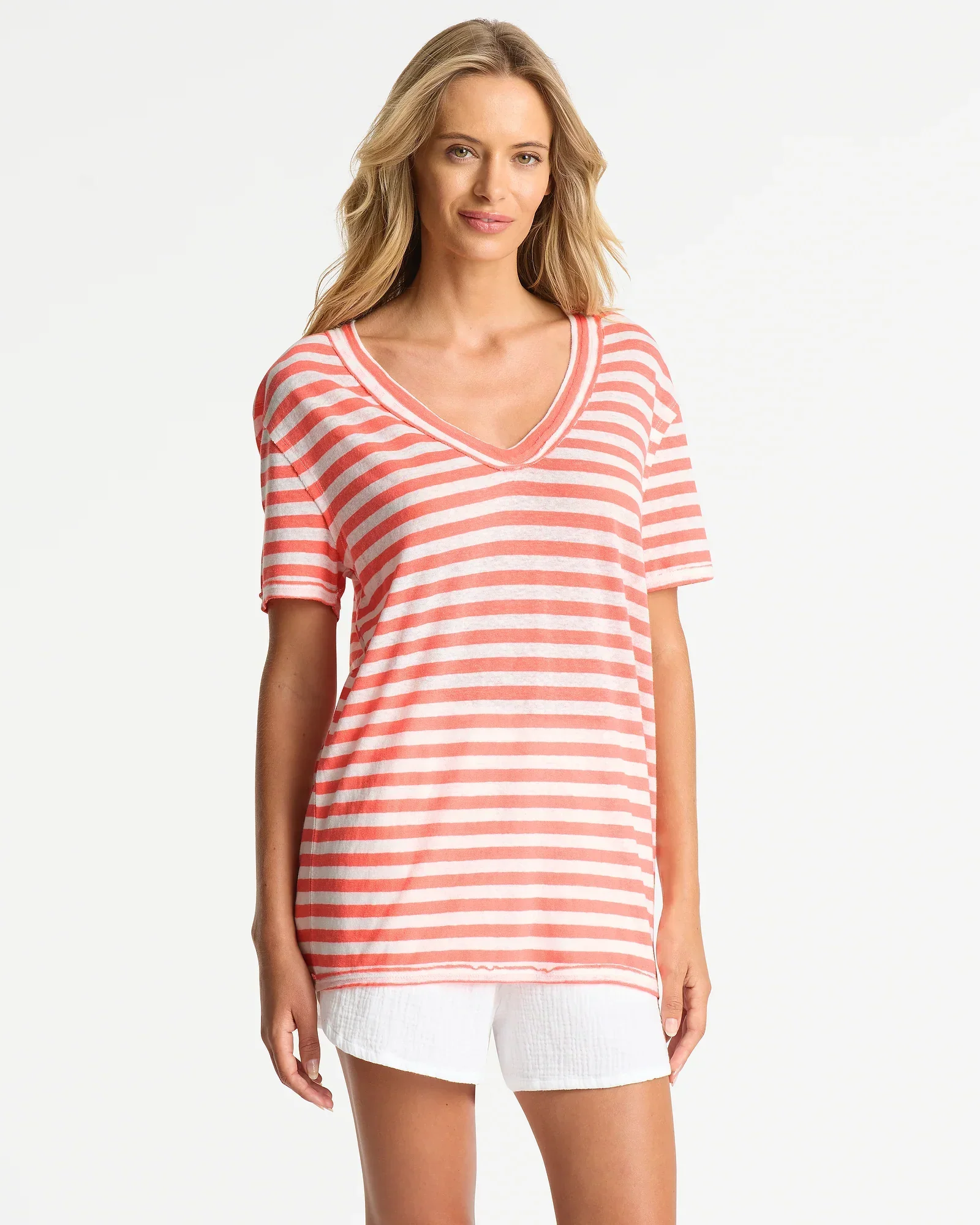 Bay T'Shirt - Coral White - Image 3