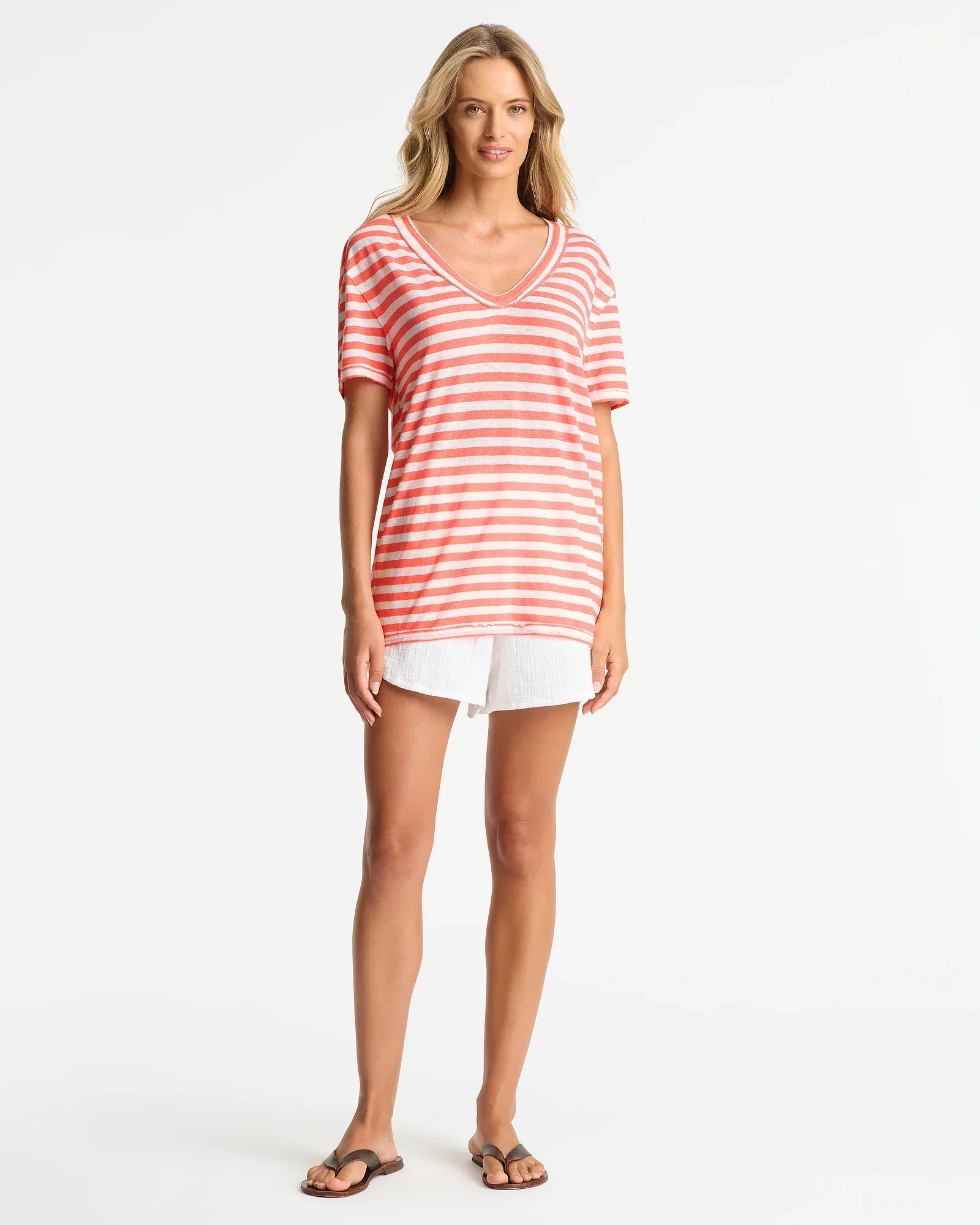 Bay T'Shirt - Coral White - Image 4