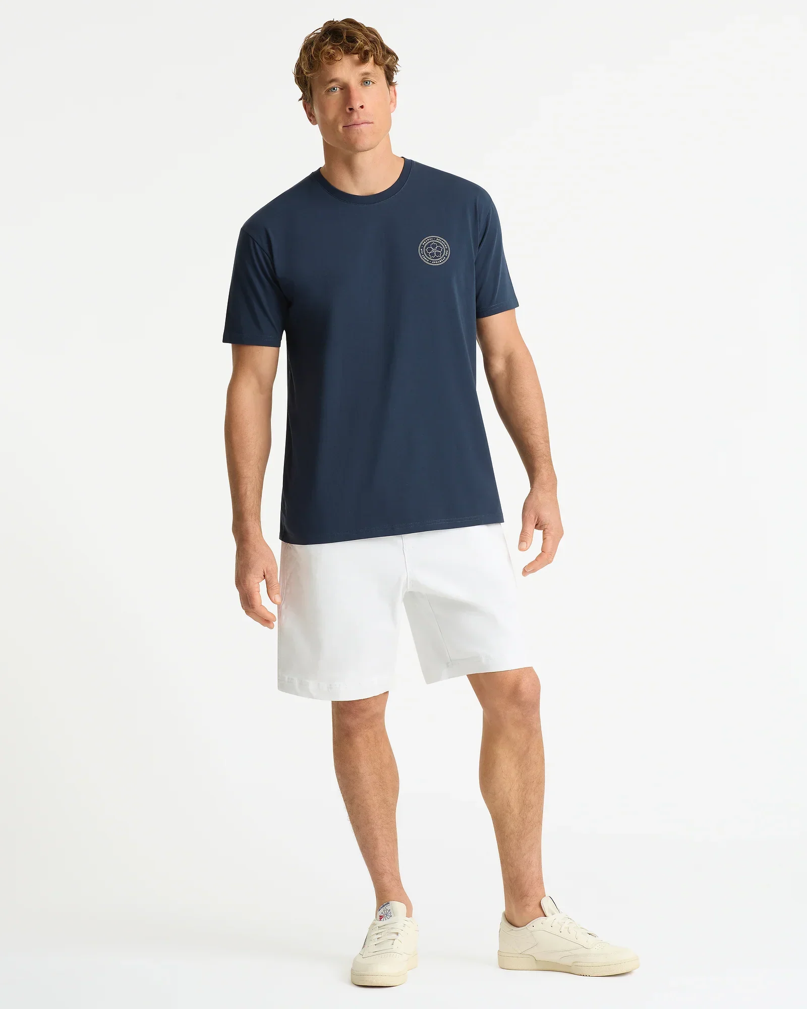 Mens Fineline T'Shirt - Navy - Image 4