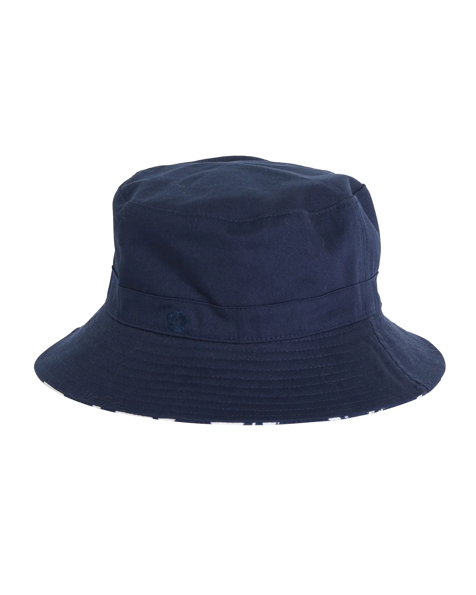 Boys Reversible Bucket Hat - Hibiscus Navy - Image 5