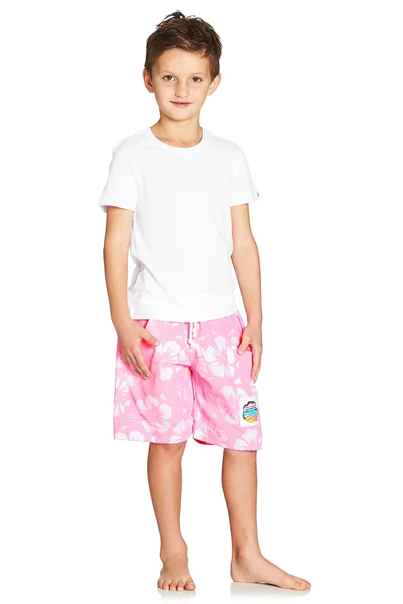 Boys Classic Short - Hibiscus Pale Pink - Image 3
