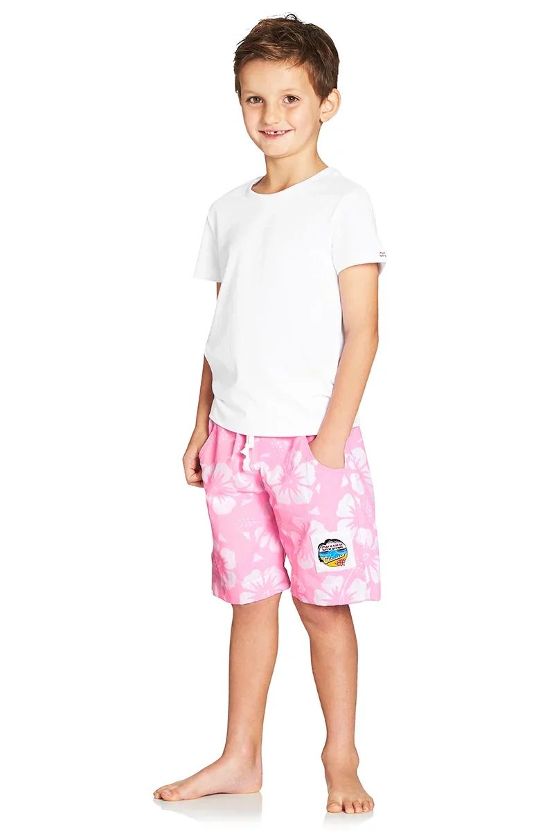 Boys Classic Short - Hibiscus Pale Pink - Image 4