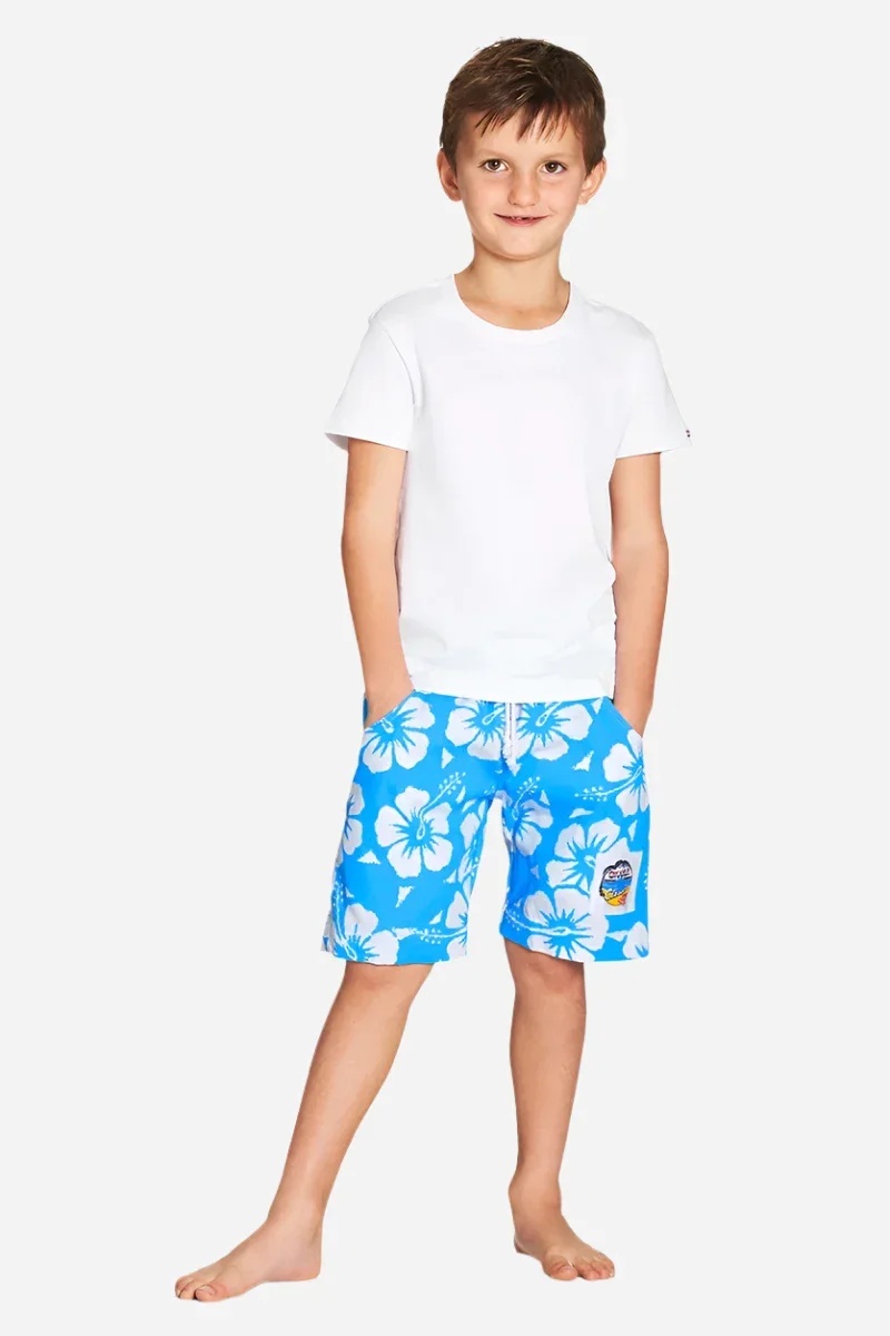 Boys Classic Short - Hibiscus Sky - Image 3
