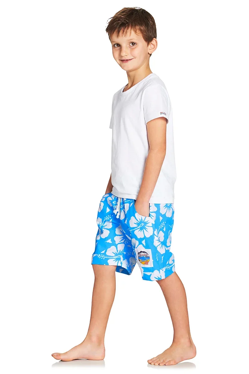 Boys Classic Short - Hibiscus Sky - Image 4