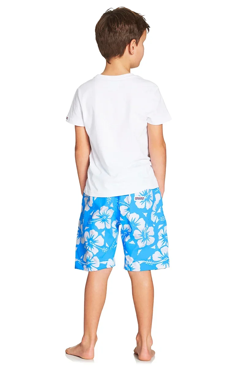 Boys Classic Short - Hibiscus Sky - Image 5