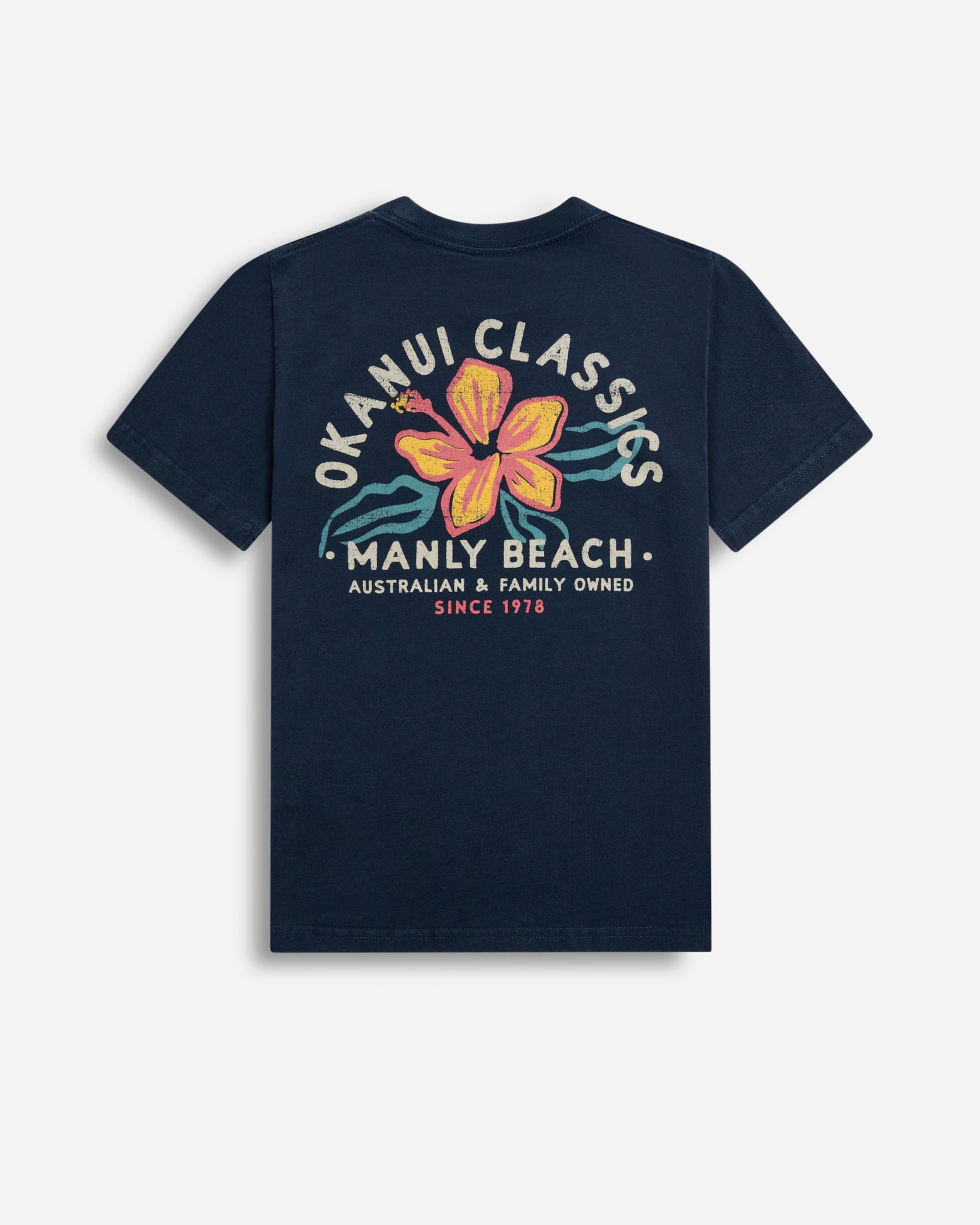 Kids Destination Lockup Tee - Manly - Washed Navy