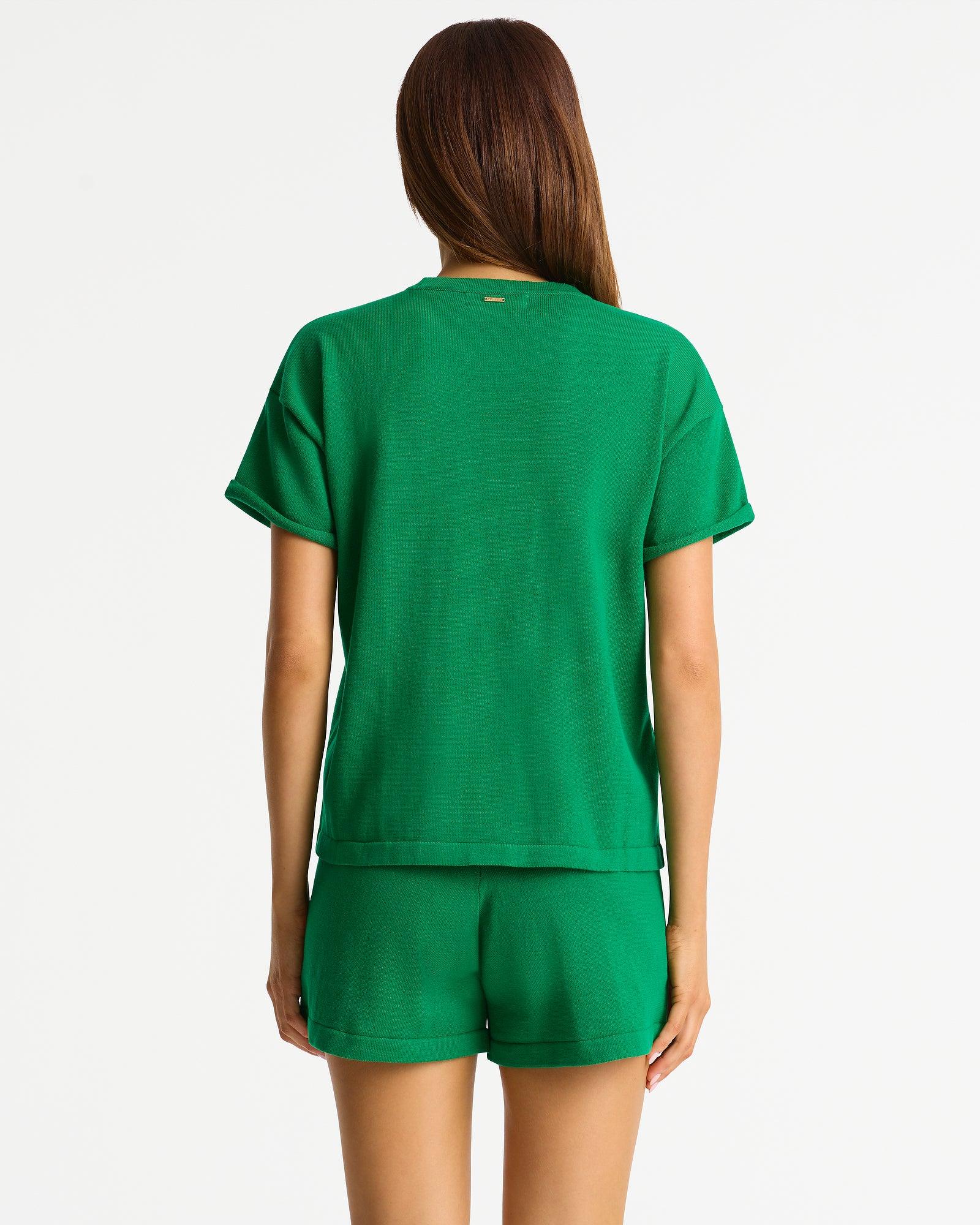 Lennox Knit Top - Emerald - Image 3