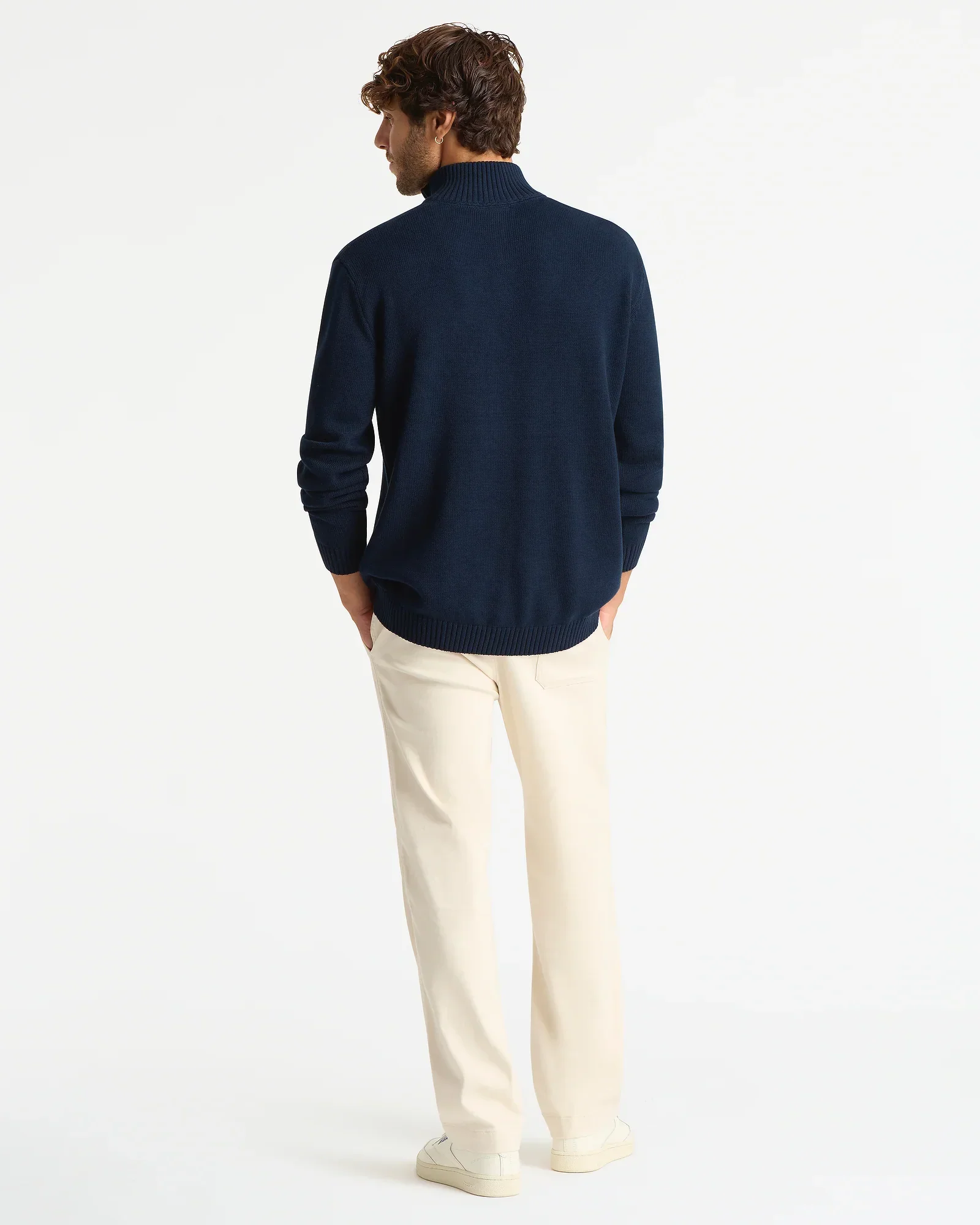 Marshall 1/2 Zip Sweater - Navy - Image 3