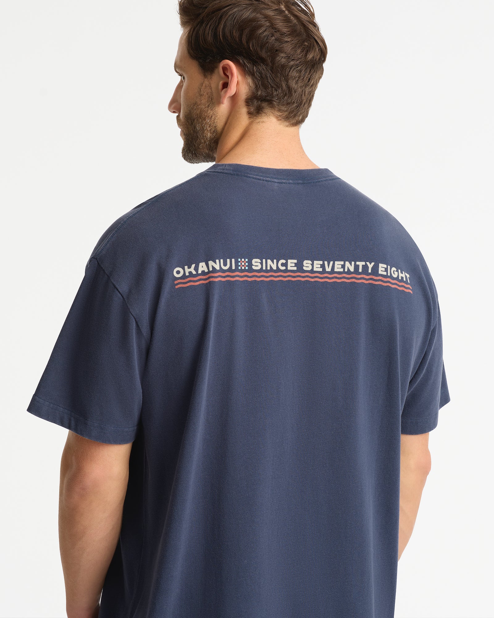 Mens - Ripple Boxy T'Shirt - Washed Navy - Image 2