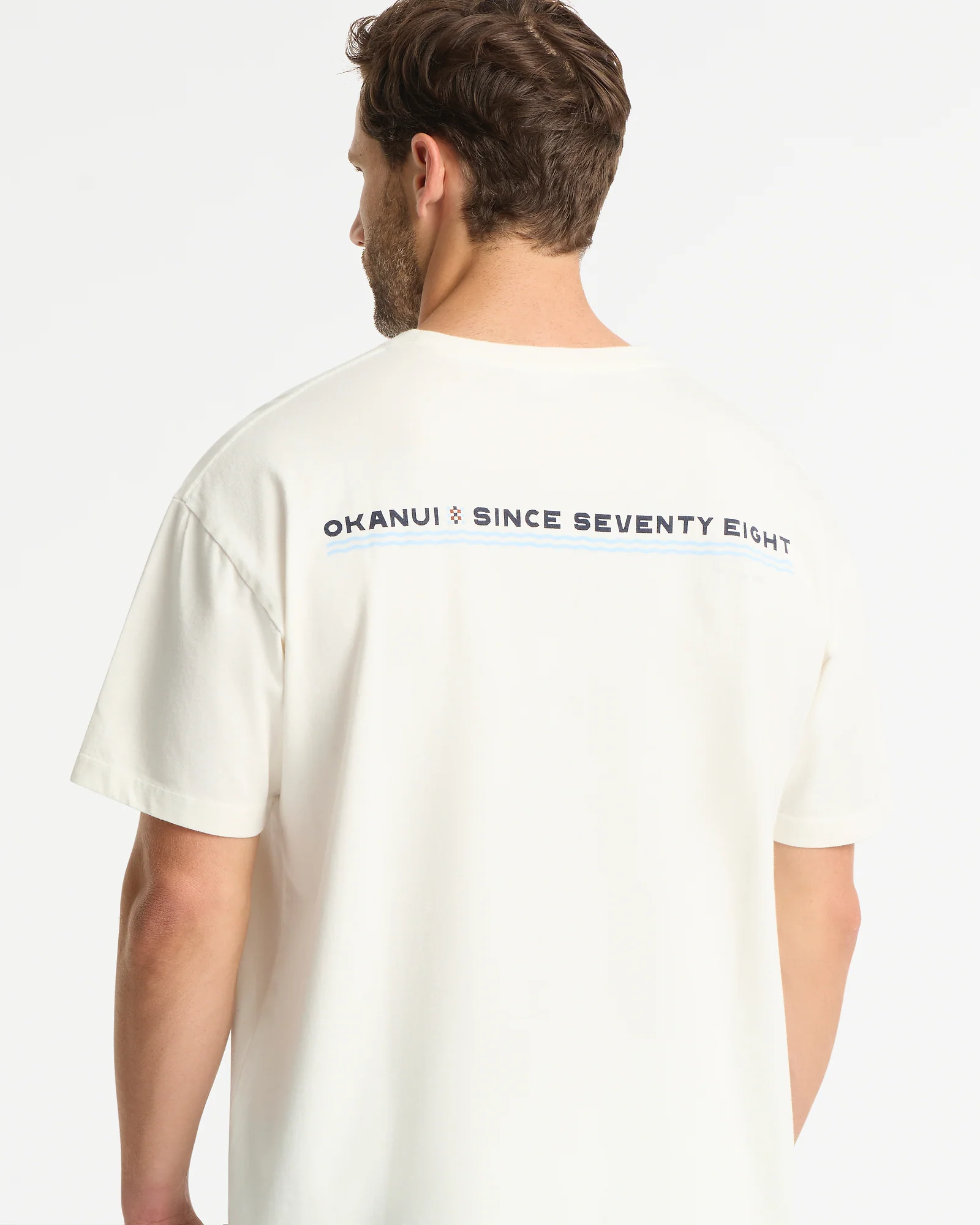 Mens - Ripple Boxy T'Shirt - Washed White - Image 2