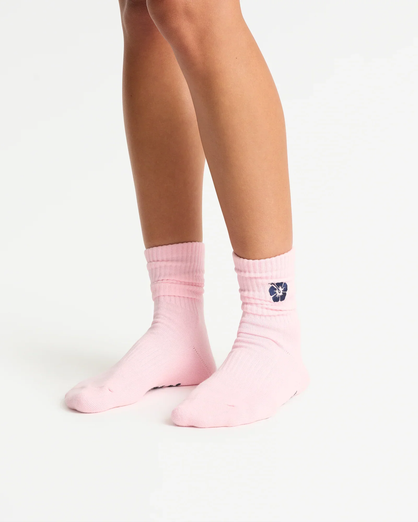 Womens Signature 3 Pk Socks - Navy Pink White - Image 3