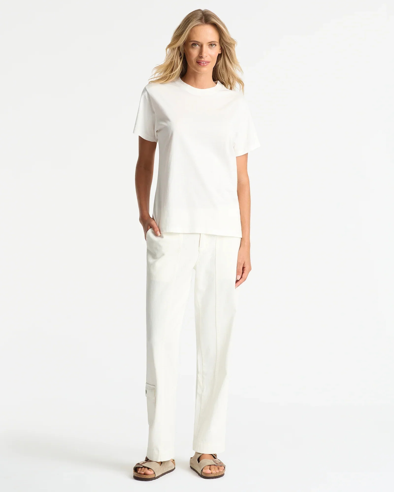 Womens Staple Boxy T'Shirt - Washed White - Image 3