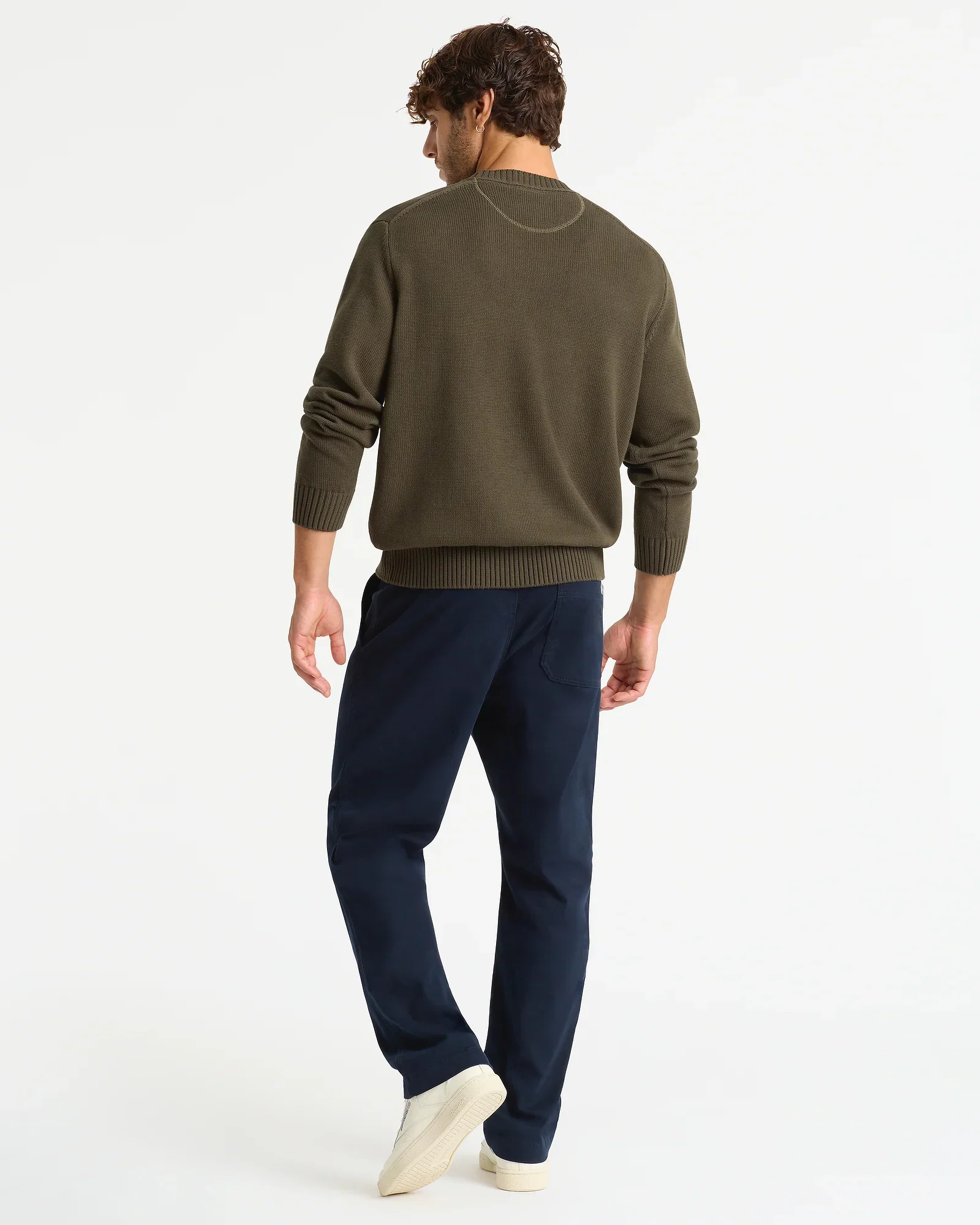 Tommy Crew Sweater - Olive - Image 4
