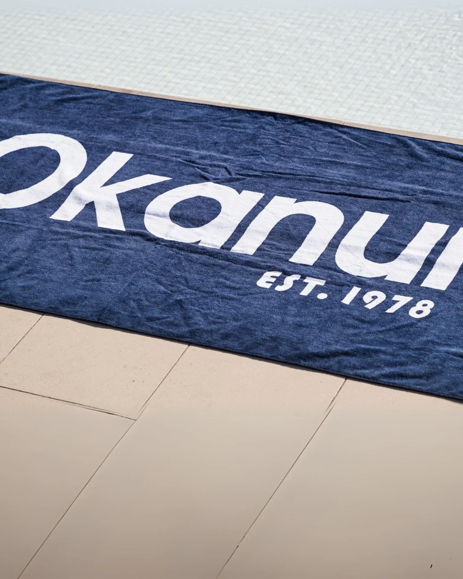 Classic Logo Towel - Navy - Image 4