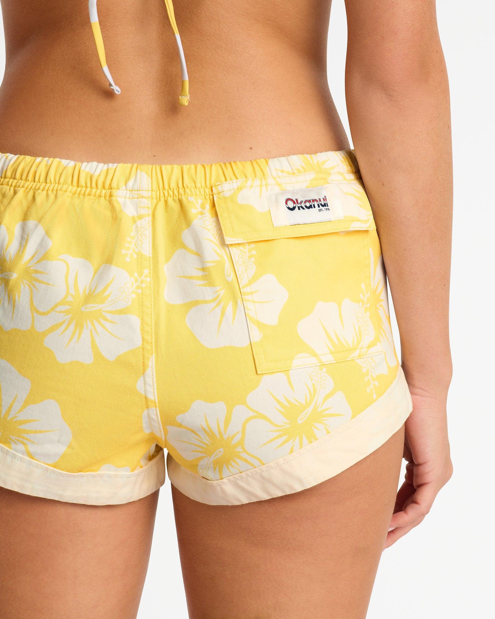 Womens Classic Vintage Mini Short - OG Lemon - Image 3